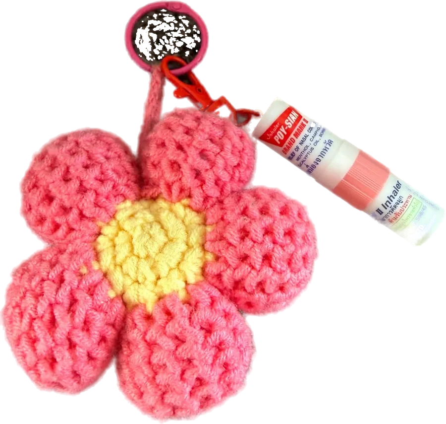 Crochet daisy keychain, photo 2
